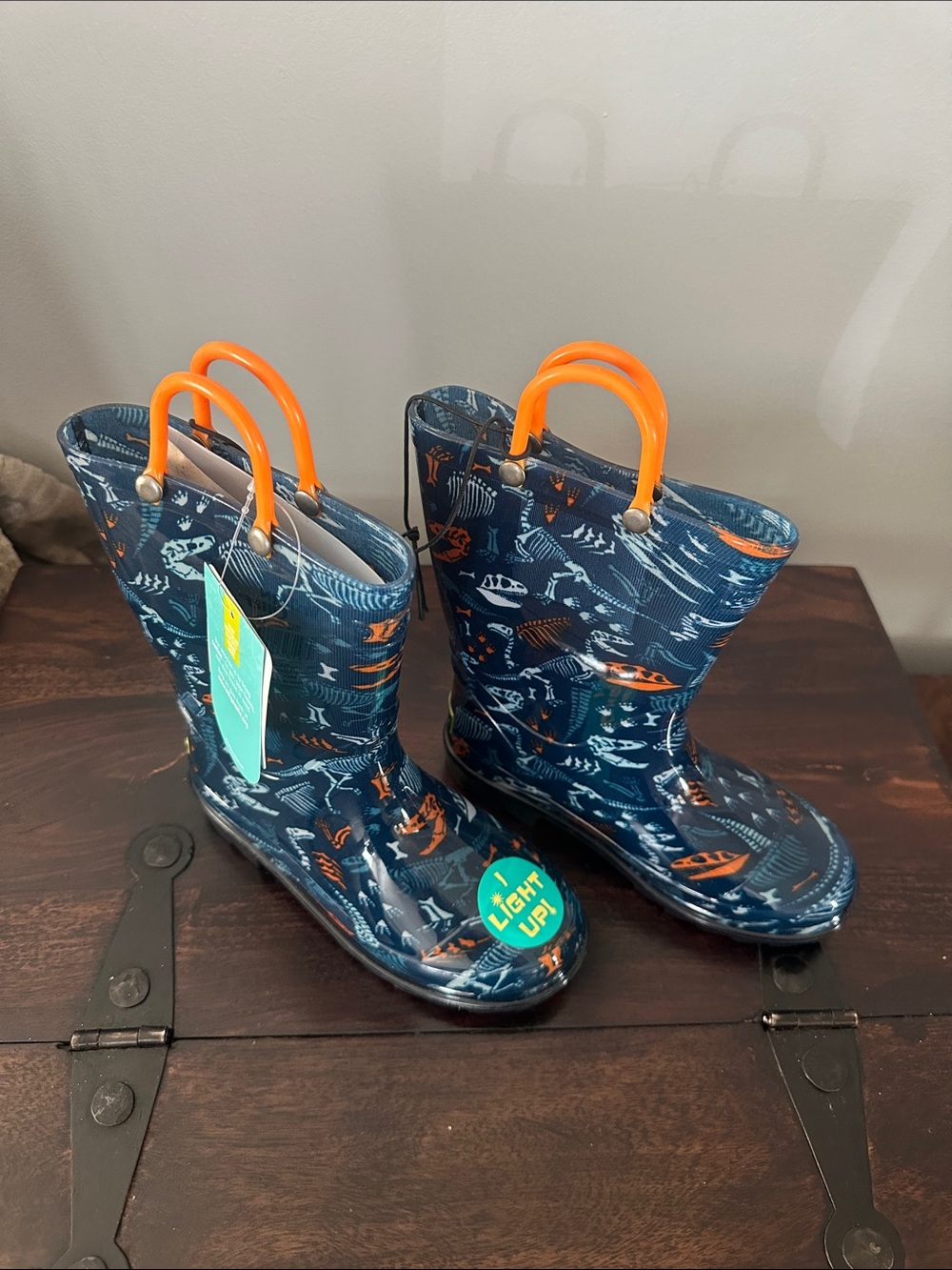 Western Chief Dinosaurs Boys Rain Boots Size 12 - Picture 5 of 10